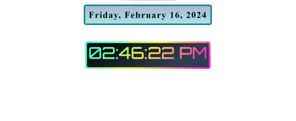 Digital Clock javascript