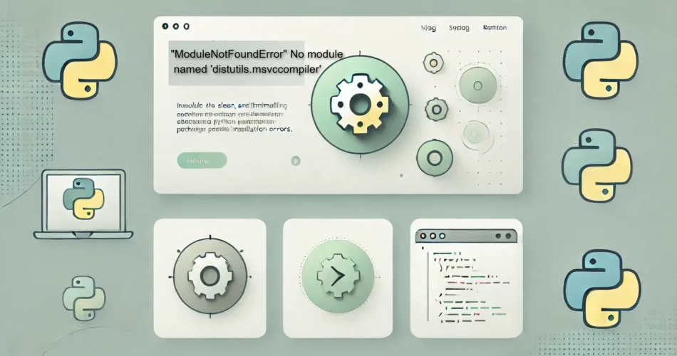 ModuleNotFoundError No module named 'distutils.msvccompiler'