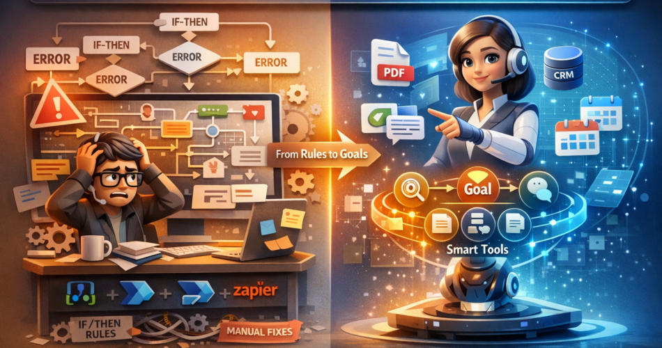 Traditional automation vs AI orchestration