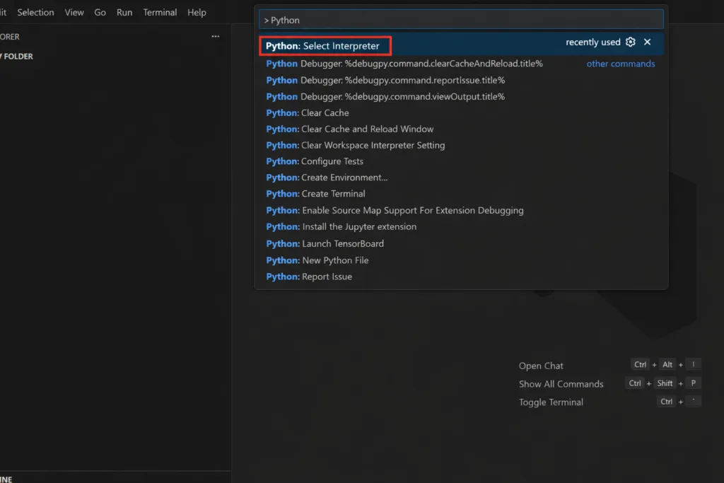 Download MS Python VSIX Extension (Offline Install 2026) 4 Verifying offline python extension installation in VS Code command palette