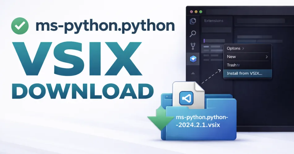 Download MS Python VSIX Extension (Offline Install 2026) 1 VSIX extension installation for VS code
