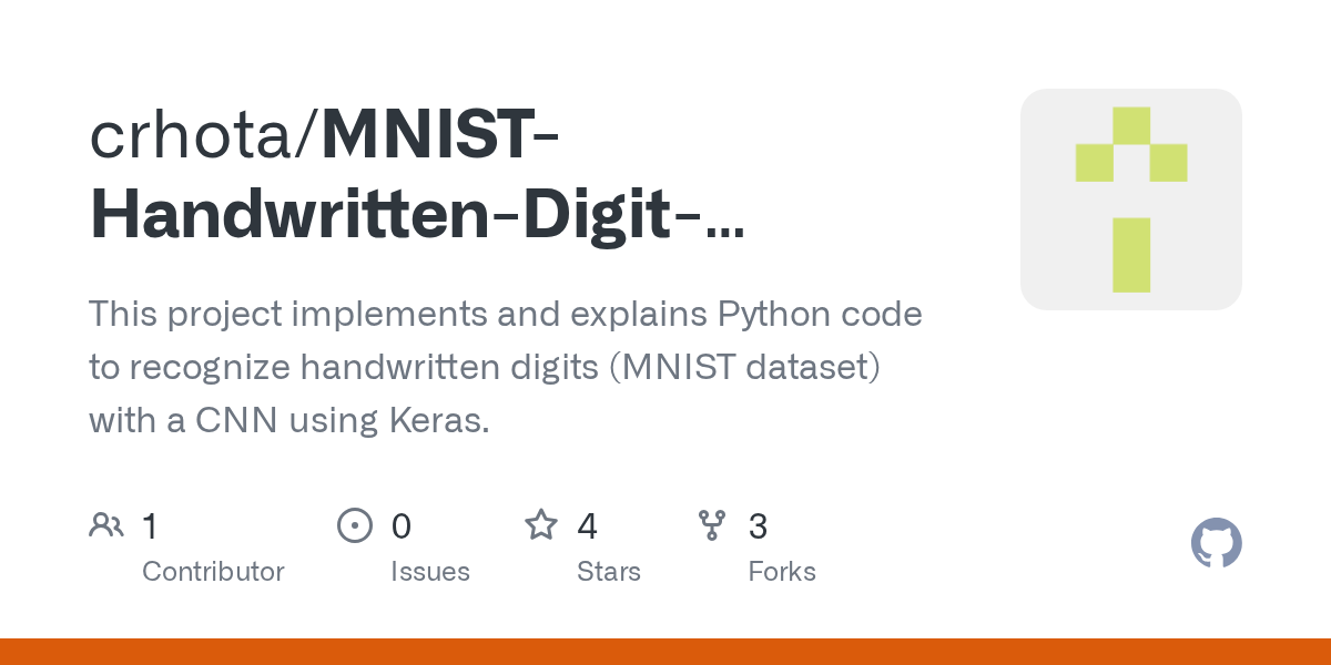 Handwritten Digit Recognition (MNIST)