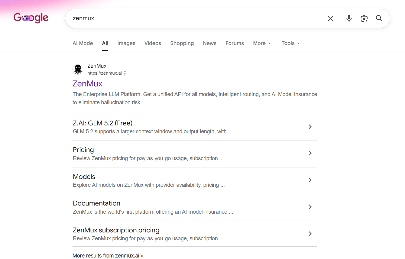 ZenMux Homepage