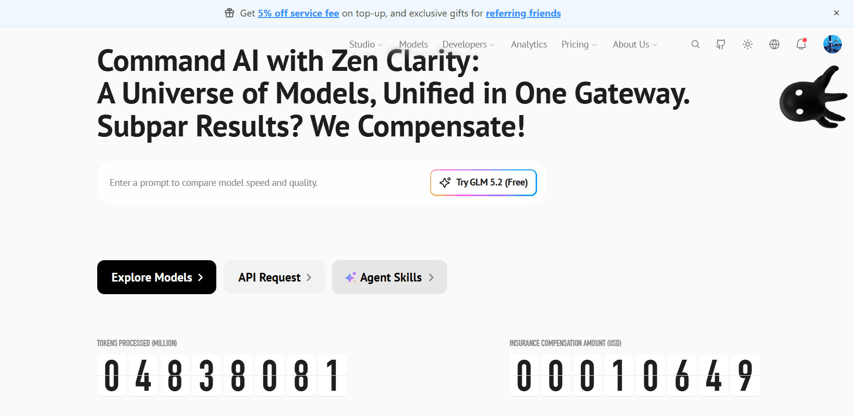 Selecting Z.AI GLM 5.2 Free