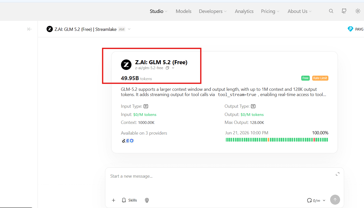 GLM 5.2 Free Specs Page