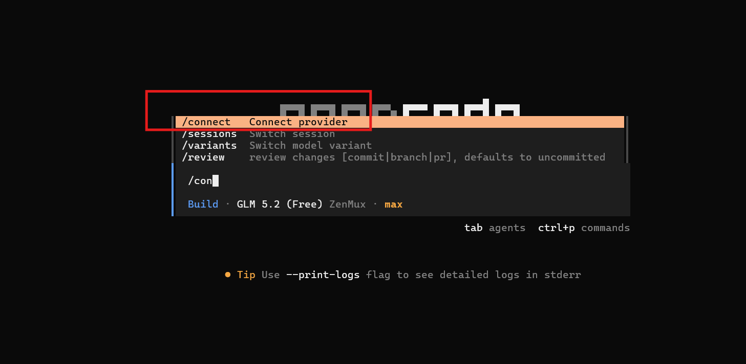 Select ZenMux from Providers List